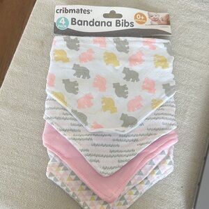 Bandana Bibs - Pink, Gray, Yellow